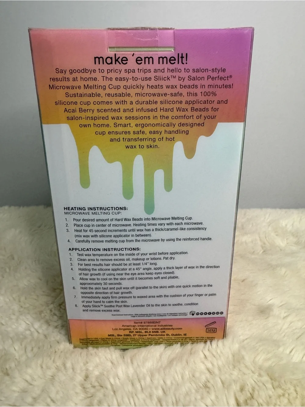 Salon Perfect Sliick At Home Microwave Waxing Kit - Hard Wax Beads